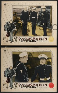 9y1040 LET IT RAIN 4 LCs 1927 Douglas MacLean in Marine Corps sergeant's uniform, ultra rare!