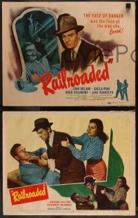 9y0987 RAILROADED 8 LCs 1947 Sheila Ryan, John Ireland, Hugh Beaumont!