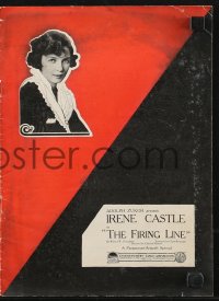 9y0490 FIRING LINE pressbook 1919 Irene Castle in a movie without her husband Vernon, ultra rare!