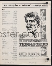 9y0514 LEOPARD pressbook 1963 Luchino Visconti's Il Gattopardo, Bob Peak art of Burt Lancaster!