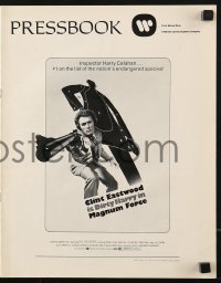 9y0520 MAGNUM FORCE pressbook 1973 Clint Eastwood is Dirty Harry pointing his huge gun!