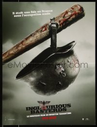 9z0623 INGLOURIOUS BASTERDS teaser French 16x21 2009 Tarantino, cool image of bat & helmet!