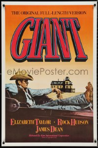 9z1298 GIANT 1sh R1983 James Dean, Elizabeth Taylor, Rock Hudson, George Stevens classic!