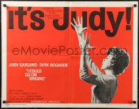 9z0690 I COULD GO ON SINGING 1/2sh 1963 artwork of Judy Garland performing with red background!