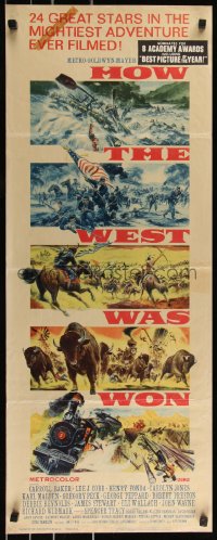 9z0818 HOW THE WEST WAS WON insert 1964 John Ford epic, Debbie Reynolds, Gregory Peck & all-star cast!