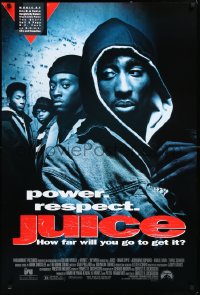 9z1338 JUICE 1sh 1992 Ernest R. Dickerson directed, Omar Epps, Tupac Shakur w/gun!