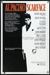 9z1437 SCARFACE 1sh 1983 Al Pacino as Tony Montana, Brian De Palma, Oliver Stone!