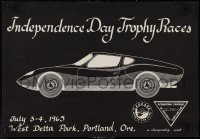 9z0166 INDEPENDENCE DAY TROPHY RACES 14x20 special poster 1965 side view of a race car!