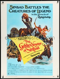 1a2244 GOLDEN VOYAGE OF SINBAD style A 30x40 1974 Ray Harryhausen, cool fantasy art by Mort Kunstler!