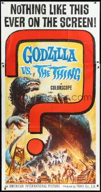 1a1699 GODZILLA VS. THE THING 3sh 1964 cool Brown monster art, nothing like this ever on the screen!