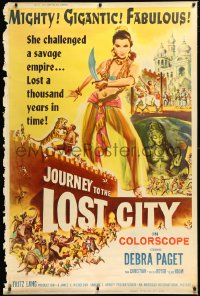 1a0433 JOURNEY TO THE LOST CITY 40x60 1960 directed by Fritz Lang, art of sexy Arabian Debra Paget!