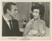 1a1489 DR. NO 8x10.25 still 1962 Sean Connery as James Bond stares at Zena Marshall wearing towel!