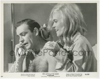 1a1517 GOLDFINGER 8x10.25 still 1964 barechested Sean Connery as James Bond with sexy Shirley Eaton!