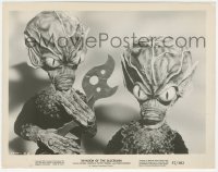 1a1534 INVASION OF THE SAUCER MEN 8x10.25 still 1957 close up of cabbage head aliens holding wacky tool!