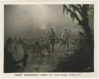 1a1549 MOST DANGEROUS GAME 8x10 still 1932 mad Russian hunter Leslie Banks with dogs in swamp, rare!