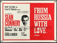 1a2193 FROM RUSSIA WITH LOVE British quad R1960s Connery as James Bond 007 is back, ultra rare!