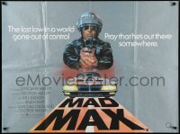 1a2197 MAD MAX British quad 1980 Tom Beauvais art of Mel Gibson with gun, George Miller classic!