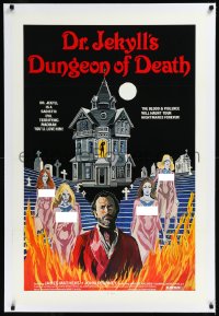 1a0109 DR. JEKYLL'S DUNGEON OF DEATH linen 1sh 1982 sexy art, blood & violence will haunt you forever!