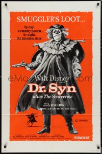 1a1153 DR. SYN ALIAS THE SCARECROW 1sh R1975 Walt Disney, Patrick McGoohan as scarecrow!