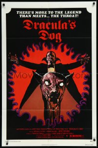 1a1158 DRACULA'S DOG 1sh 1978 Albert Band, wild artwork of the Count and his vampire canine!