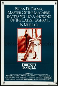 1a1160 DRESSED TO KILL 1sh 1980 Brian De Palma shows you the latest fashion of murder, sexy legs!