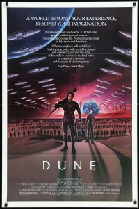 1a1161 DUNE 1sh 1984 David Lynch, art of MacLachlan & Young on Arrakis with Fremen warriors!