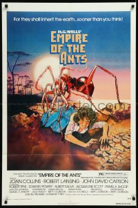 1a1165 EMPIRE OF THE ANTS 1sh 1977 H.G. Wells, great Drew Struzan art of monster attacking!