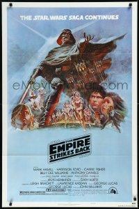 1a1168 EMPIRE STRIKES BACK style B NSS style 1sh 1980 George Lucas classic, art by Tom Jung!