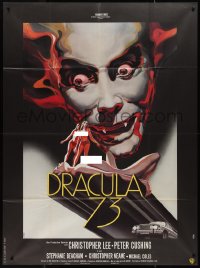 1a0293 DRACULA A.D. 1972 French 1p 1973 different Landi art of Christopher Lee & sexy naked ladies!