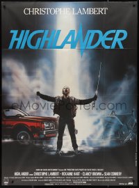 1a0325 HIGHLANDER French 1p 1986 different art of immortal Christopher Lambert by Rombi!