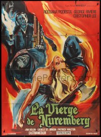 1a0326 HORROR CASTLE French 1p 1965 first Antonio Margheriti, different colorful Belinsky art!