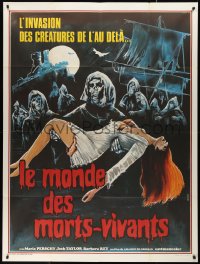 1a0329 HORROR OF THE ZOMBIES French 1p 1978 different Faugere art of undead monsters with sexy girl!