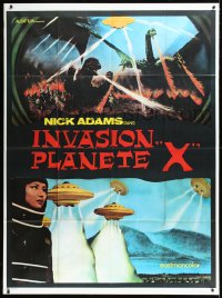 1a0340 INVASION OF ASTRO-MONSTER French 1p R1976 Toho, different art of battling monsters & UFOs!