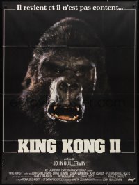 1a0347 KING KONG LIVES French 1p 1987 great different close up of the huge unhappy ape!