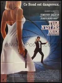 1a0352 LIVING DAYLIGHTS French 1p 1987 Timothy Dalton as James Bond 007 & sexy Maryam d'Abo!