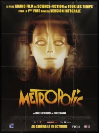 1a0356 METROPOLIS advance French 1p R2011 Fritz Lang classic, Helm as the Maschinenmensch!