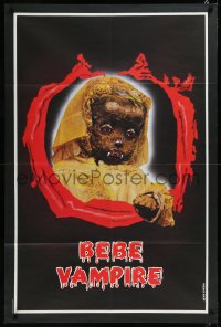 1a0258 GRAVE OF THE VAMPIRE French 31x46 R1980s wild Jean Simon art of baby vampire monster!