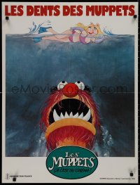 1a2408 MUPPETS GO HOLLYWOOD French 23x31 1980 Jim Henson, completely different Jaws parody art!