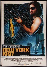 1a1936 ESCAPE FROM NEW YORK French 17x24 R2018 Carpenter, Ferguson art of Russell as Snake Plissken!