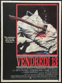 1a1941 FRIDAY THE 13th French 16x21 1981 great different Joann art, slasher horror classic!