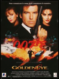 1a1942 GOLDENEYE French 16x21 1995 Pierce Brosnan as secret agent James Bond 007, cool montage!