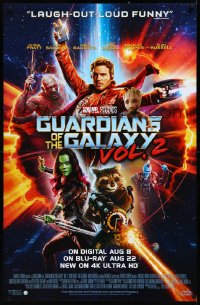 1a2336 GUARDIANS OF THE GALAXY VOL. 2 26x40 video poster 2017 Chris Pratt, Saldana, cast image!