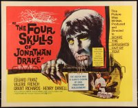 1a2108 FOUR SKULLS OF JONATHAN DRAKE 1/2sh 1959 gruesome art of Edward Franz in title role!