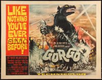 1a2116 GORGO 1/2sh 1961 great artwork of giant monster terrorizing London by Joseph Smith!