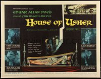 1a2120 HOUSE OF USHER 1/2sh 1960 Edgar Allan Poe's tale of the ungodly & evil, art by Reynold Brown!