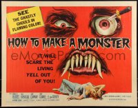 1a2121 HOW TO MAKE A MONSTER 1/2sh 1958 ghastly ghouls, it will scare the living yell out of you!