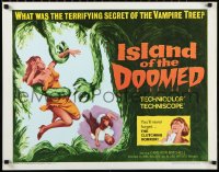 1a2126 ISLAND OF THE DOOMED 1/2sh 1966 cool art of sexy woman attacked by vampire tree!