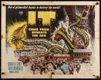 1a2127 IT CAME FROM BENEATH THE SEA 1/2sh 1955 Ray Harryhausen, tidal wave of terror, cool art!