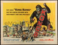 1a2130 KONGA 1/2sh 1961 great artwork of giant angry ape terrorizing city by Reynold Brown!