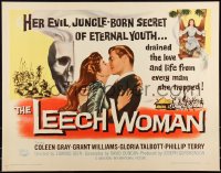 1a2131 LEECH WOMAN 1/2sh 1960 deadly female vampire drained love & life from every man she trapped!